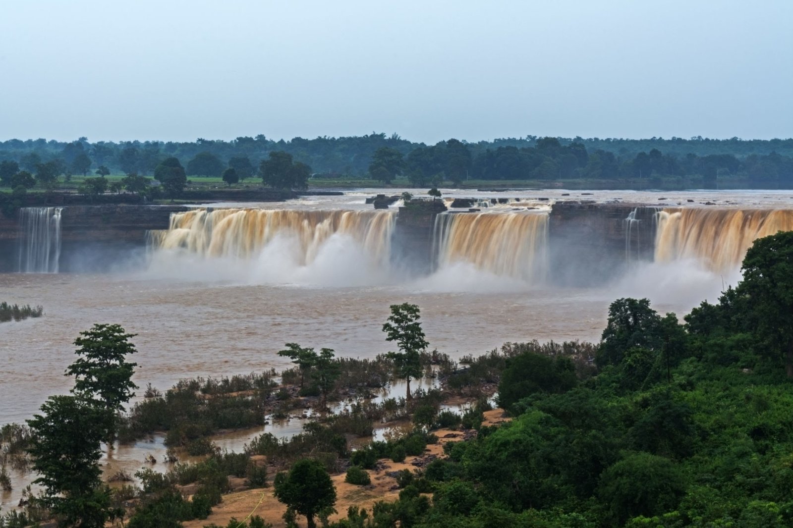 Chitrakote Waterfall wide landscape view in Bastar chhattisgarh